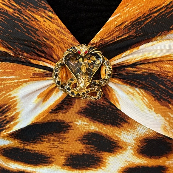 Roberto Cavalli Animal Print Stretch Top Small - Picture 5 of 9
